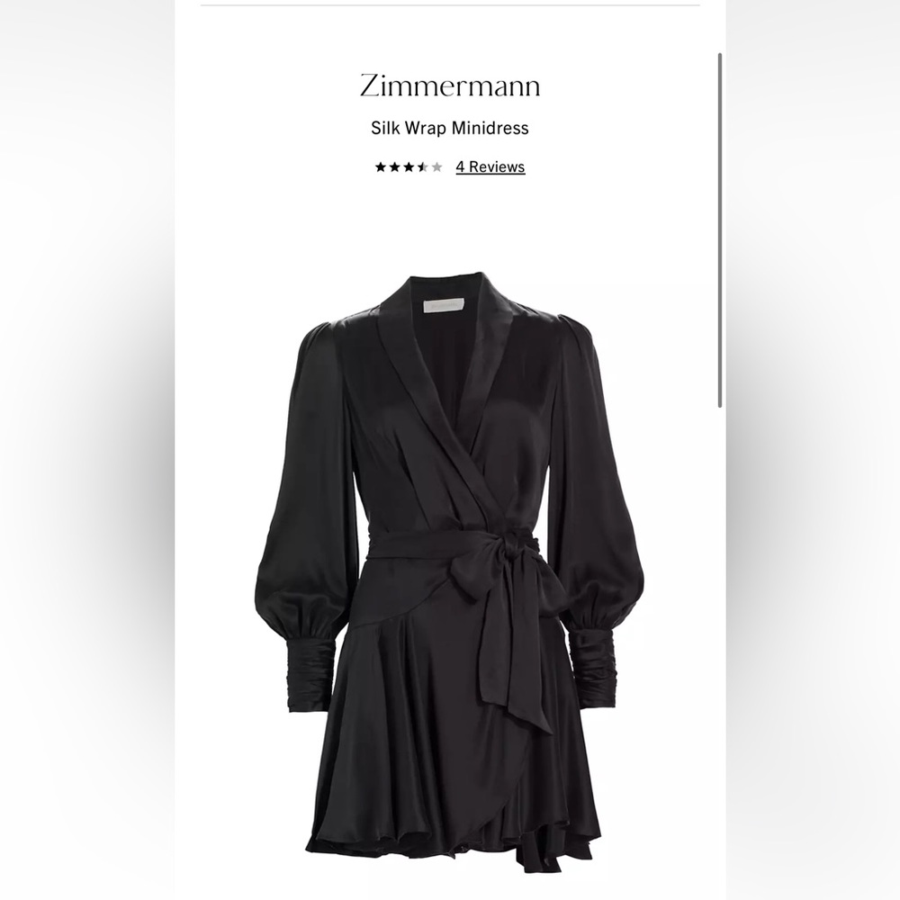 NWT Zimmerman wrap mini dress